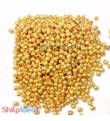 Metal Beads 2mm - Golden - 5 gm